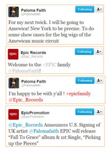 Paloma Faith Twitter US Record Deal