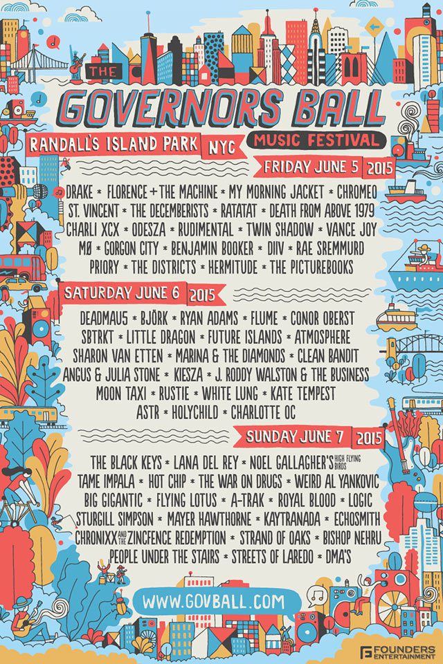 Check out the Governor's Ball 2015 Lineup!